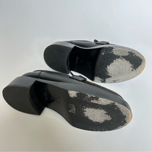 Louis Vuitton Academy Monogram Black Chunky Leather Loafers sz 39 - Picture 5 of 14